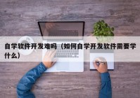 自学软件开发难吗（如何自学开发软件需要学什么）