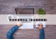 软件开发考什么（考试软件开发）