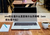 seo优化是什么意思有什么作用呢（seo 优化是什么）