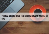 代理深圳网站建设（深圳网站建设找哪家公司好）