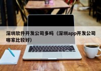 深圳软件开发公司多吗（深圳app开发公司哪家比较好）