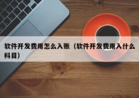 软件开发费用怎么入账（软件开发费用入什么科目）