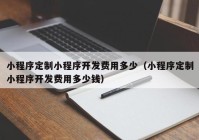 小程序定制小程序开发费用多少（小程序定制小程序开发费用多少钱）