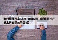 群硕软件开发(上海)有限公司（群硕软件开发上海有限公司面试）