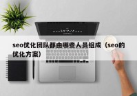 seo优化团队都由哪些人员组成（seo的优化方案）