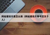 网站建设方案怎么做（网站建设方案书范文个人）