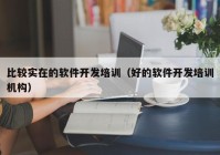 比较实在的软件开发培训（好的软件开发培训机构）