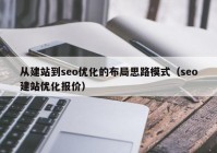 从建站到seo优化的布局思路模式（seo建站优化报价）