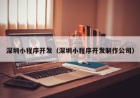 深圳小程序开发（深圳小程序开发制作公司）